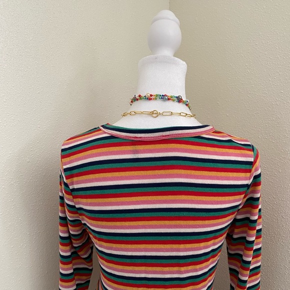 Sweet Claire Multi-Colored Striped Midi Dress - Picture 9 of 11